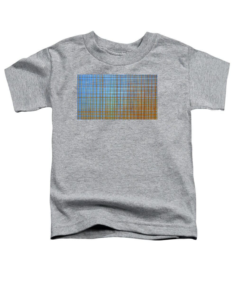 Abstract Toddler T-Shirt featuring the digital art Madras Plaid by Gina Harrison