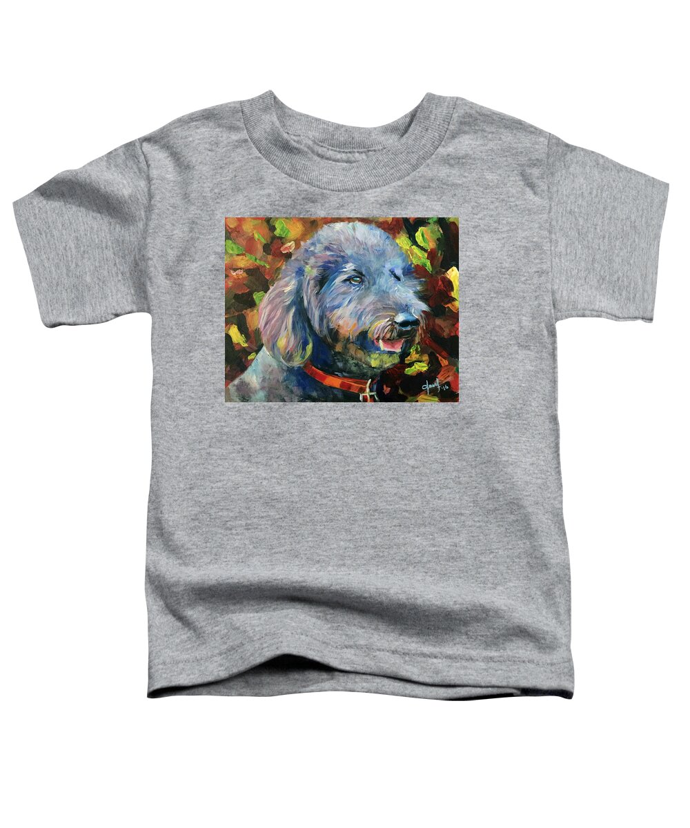 Dog Toddler T-Shirt featuring the painting Maggie May by Josef Kelly