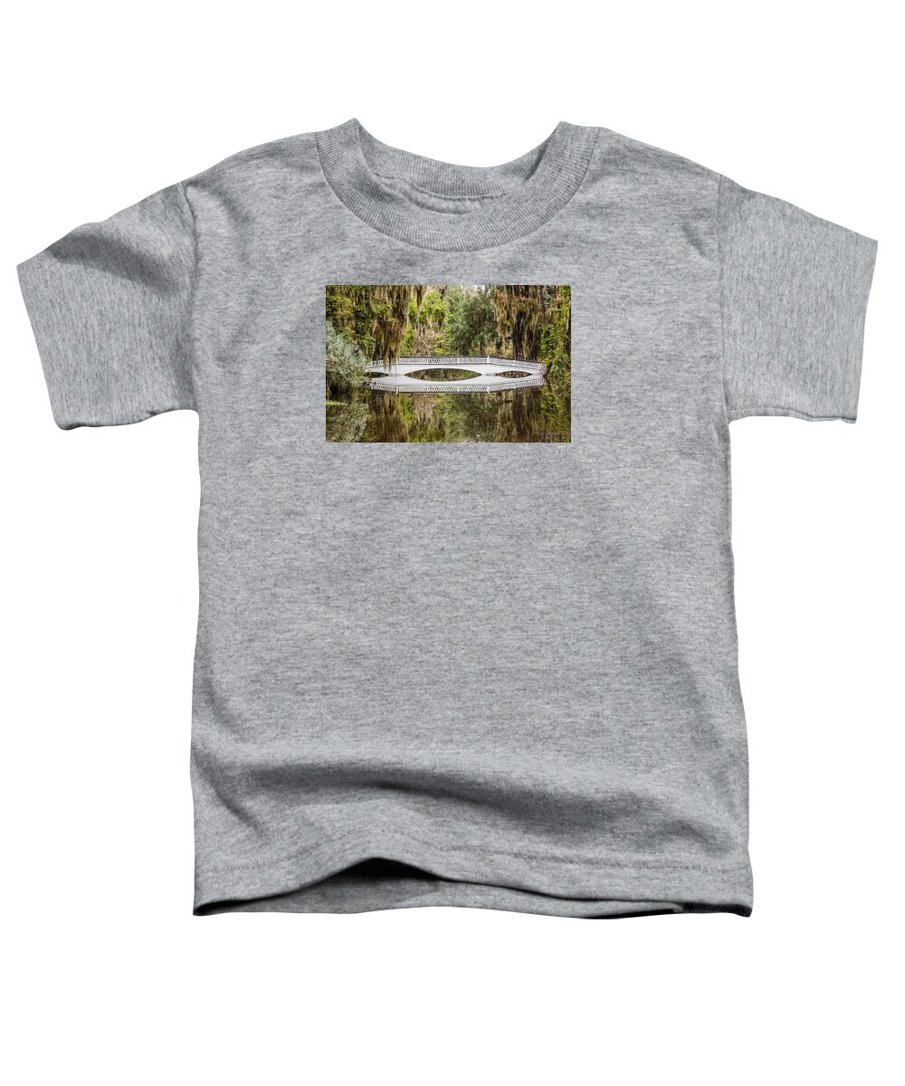 Magnolia Plantation Toddler T-Shirt featuring the photograph Magnolia Plantation Gardens Bridge by Donnie Whitaker