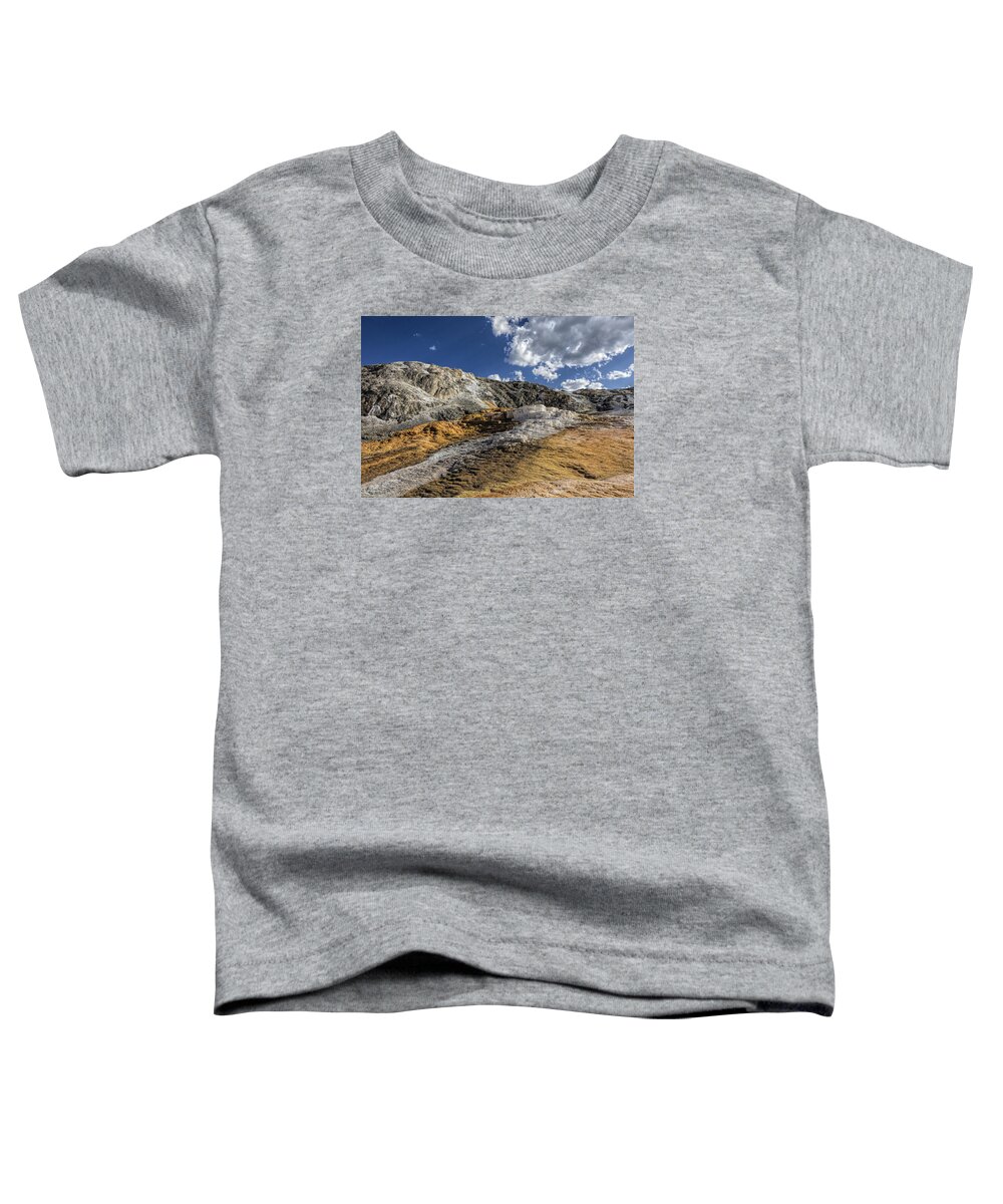 Hot Springs Toddler T-Shirt featuring the photograph Mammoth Springs by Deborah Penland