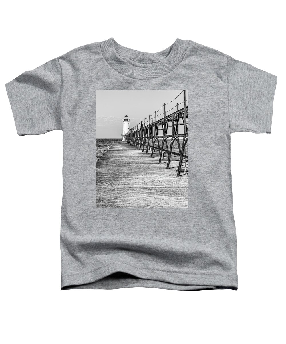 Manistee Lighthouse Toddler T-Shirt featuring the photograph Manistee Lighthouse by Joe Holley