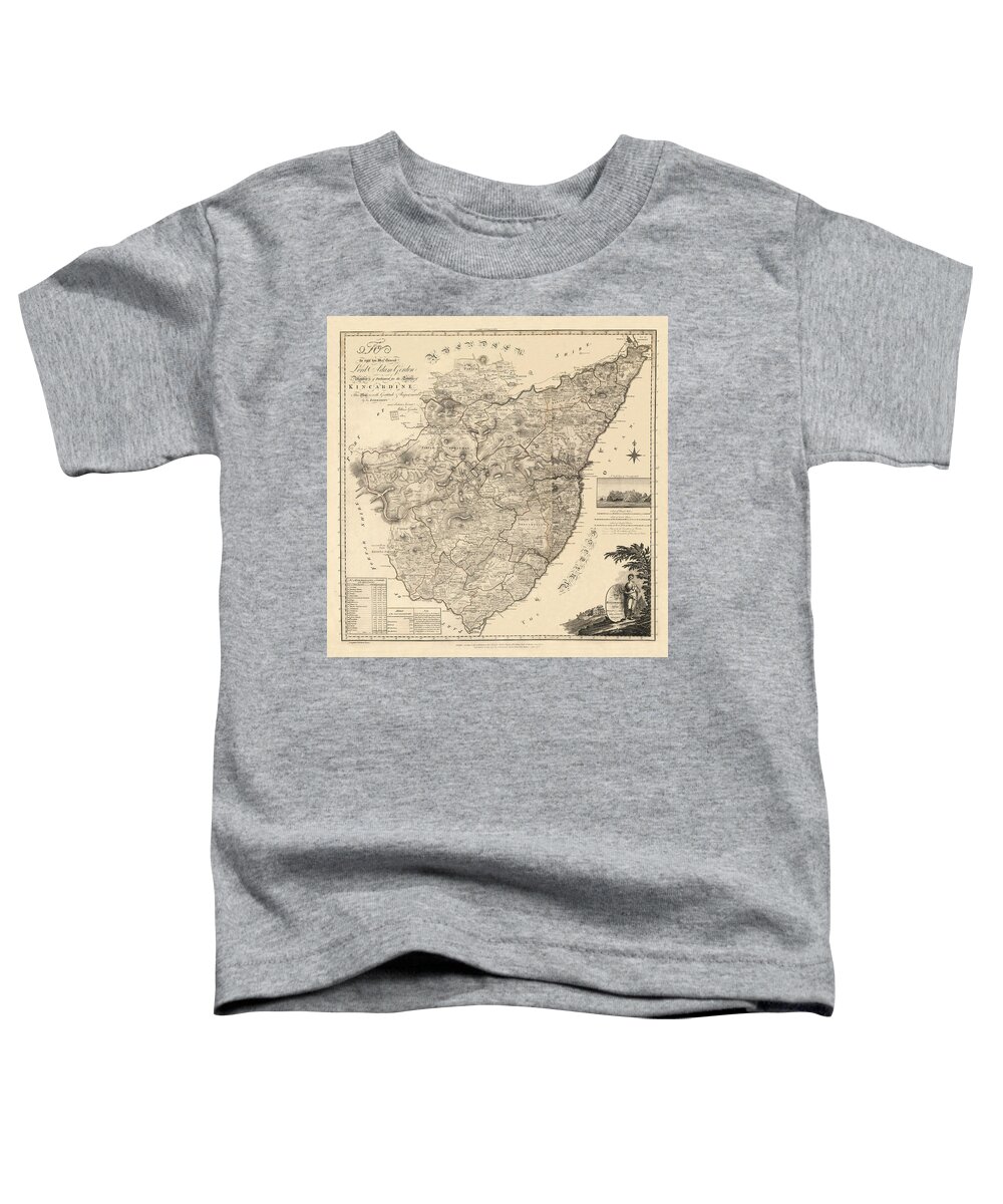 Map Of Kincardine Toddler T-Shirt featuring the photograph Map Of Kincardine 1774 by Andrew Fare
