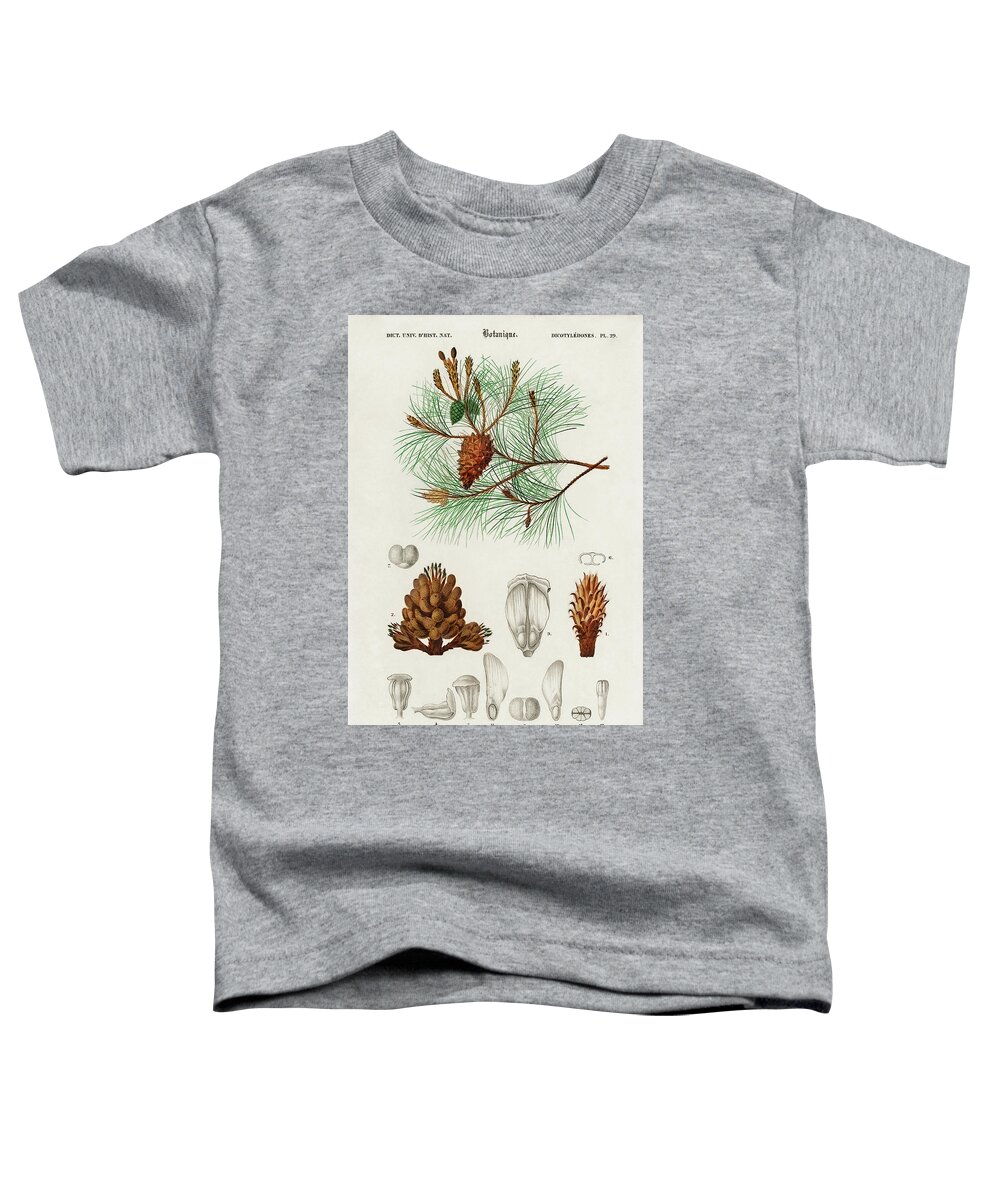 Vintage Toddler T-Shirt featuring the painting Martime pine - Pinus maritima by Vincent Monozlay