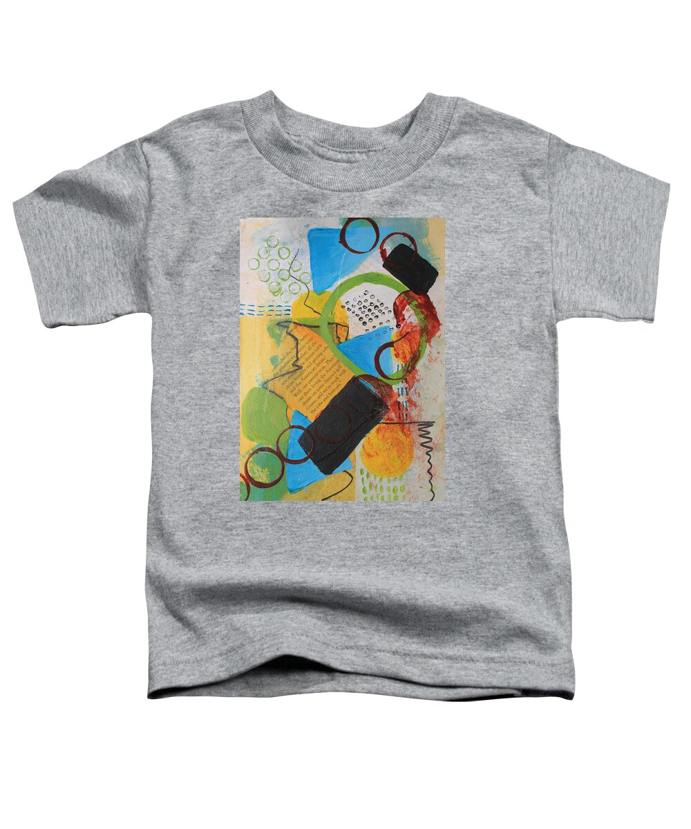 Abstract Toddler T-Shirt featuring the painting Messy Circles of Life by April Burton