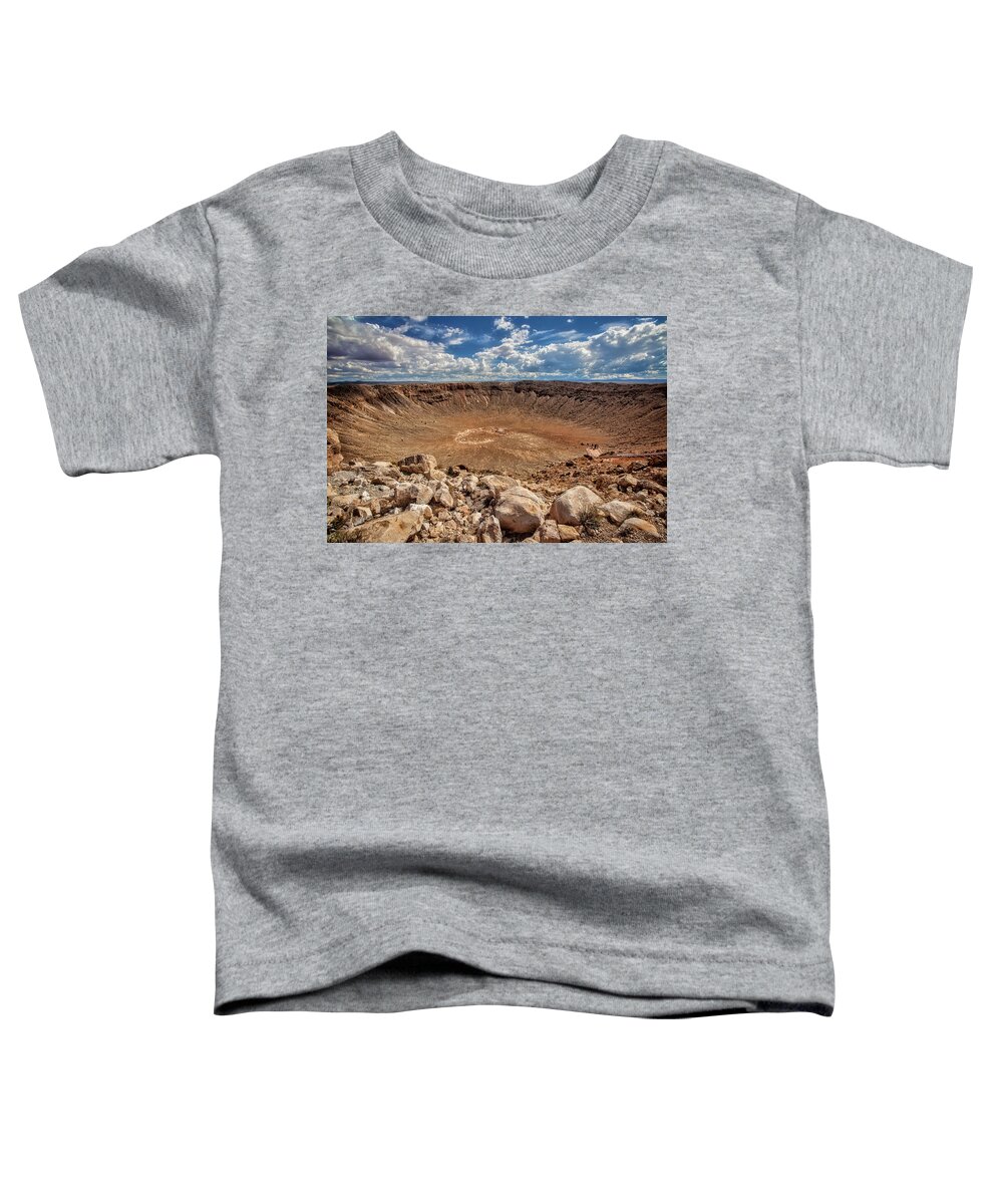 Route 66 Toddler T-Shirt featuring the photograph Meteor Crater by Diana Powell
