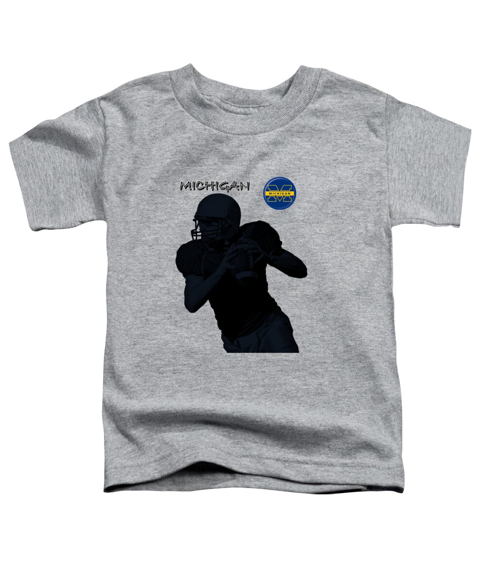 Football Toddler T-Shirt featuring the digital art Michigan Football by David Dehner