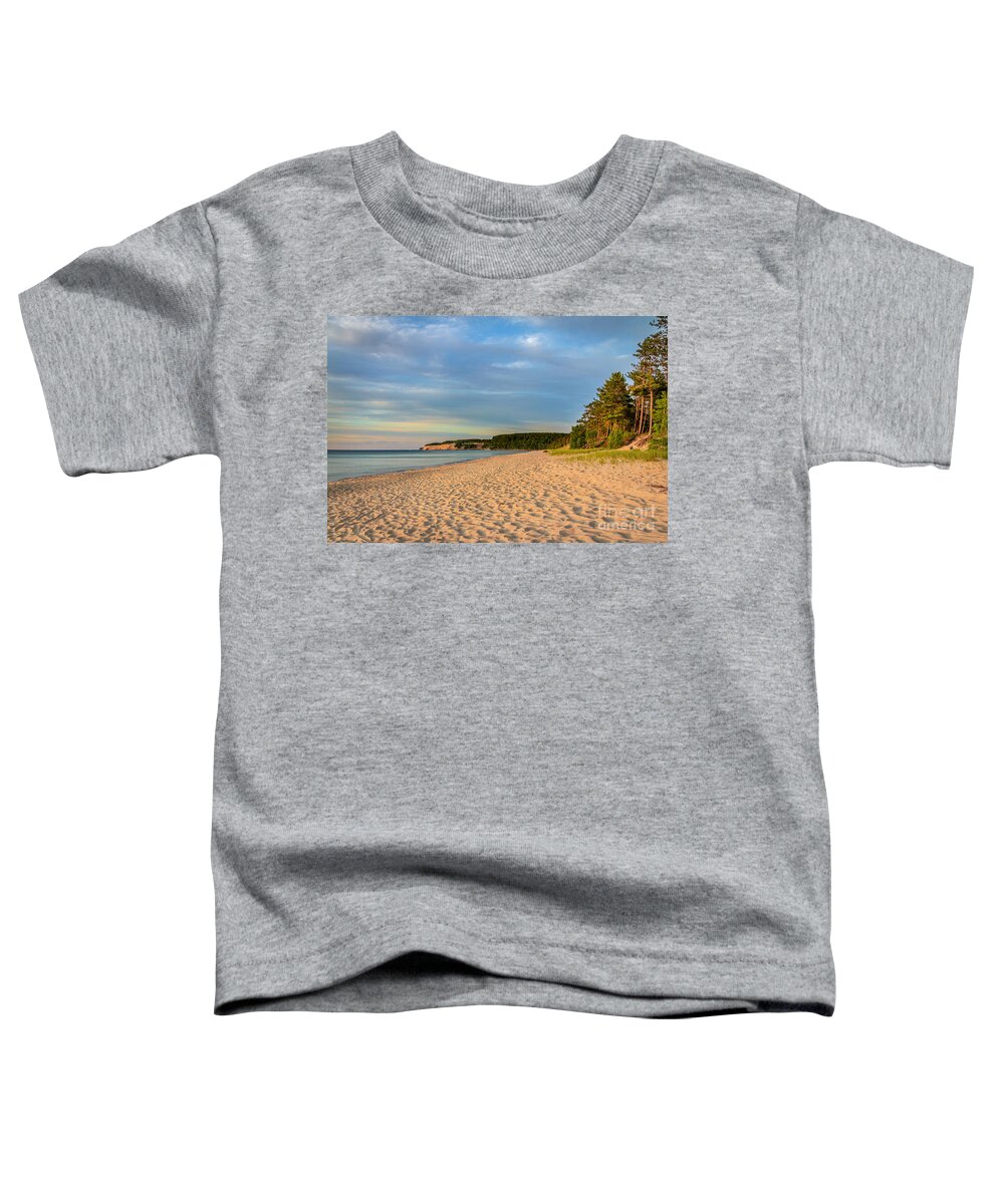 Miners Beach Lake Superior Michigan Toddler T-Shirt featuring the photograph Miners Beach Lake Superior Michigan I #1 by Karen Jorstad