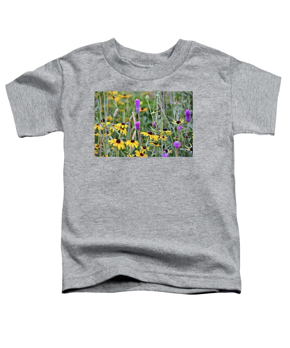 Purple Prairie Clover Toddler T-Shirt featuring the photograph Mixed Natural Bouquet 2 by Bonfire Photography