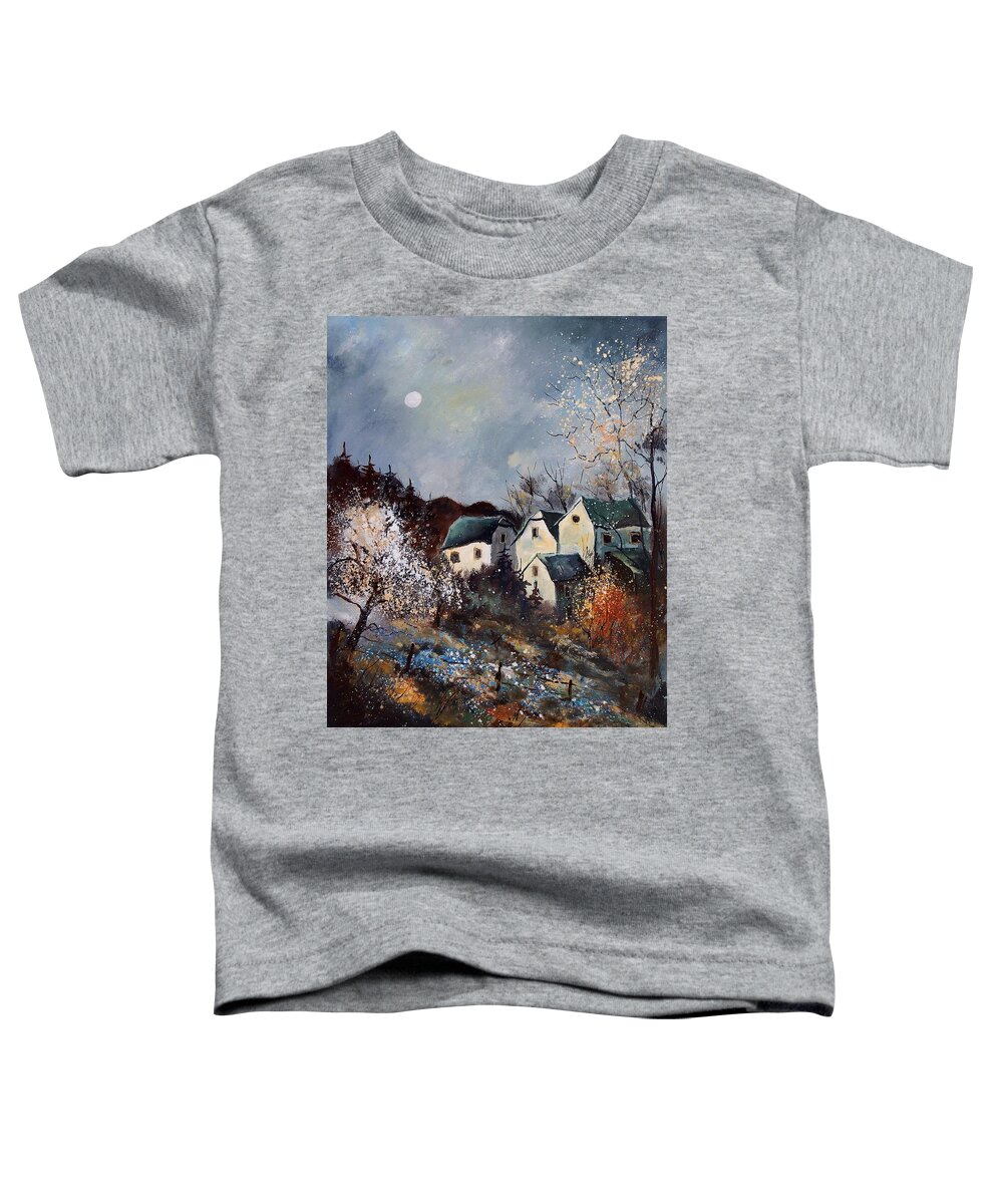 Village Toddler T-Shirt featuring the painting Moonshine by Pol Ledent