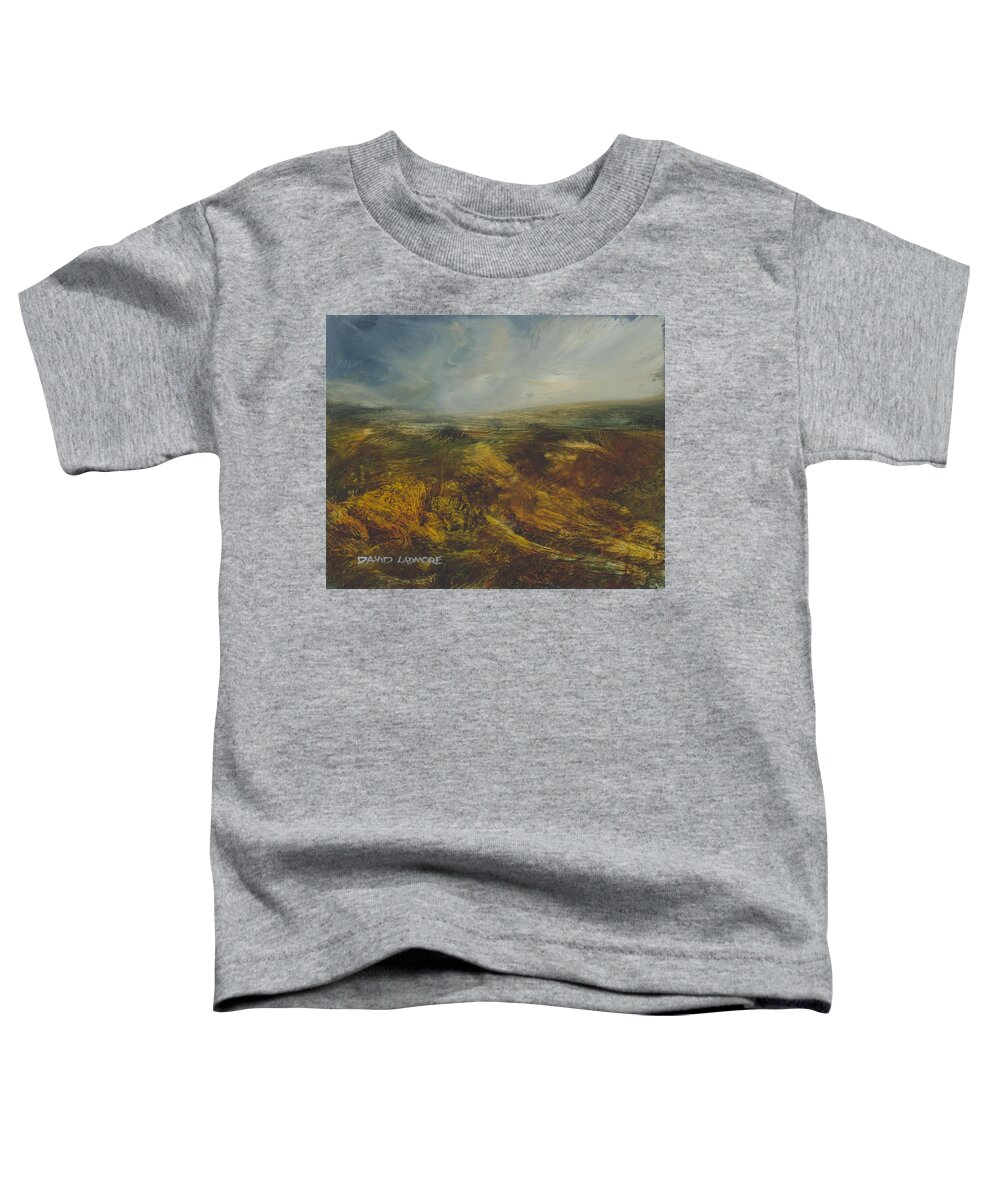 Moorland Toddler T-Shirt featuring the painting Moorland 71 by David Ladmore