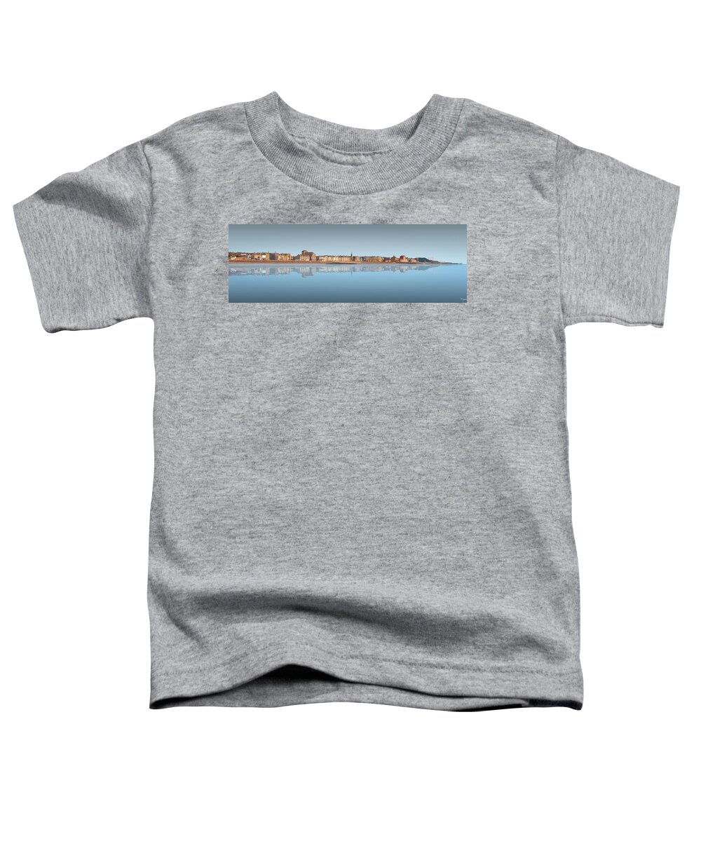 Morecambe Toddler T-Shirt featuring the digital art Morecambe West End 2 - Blue by Joe Tamassy