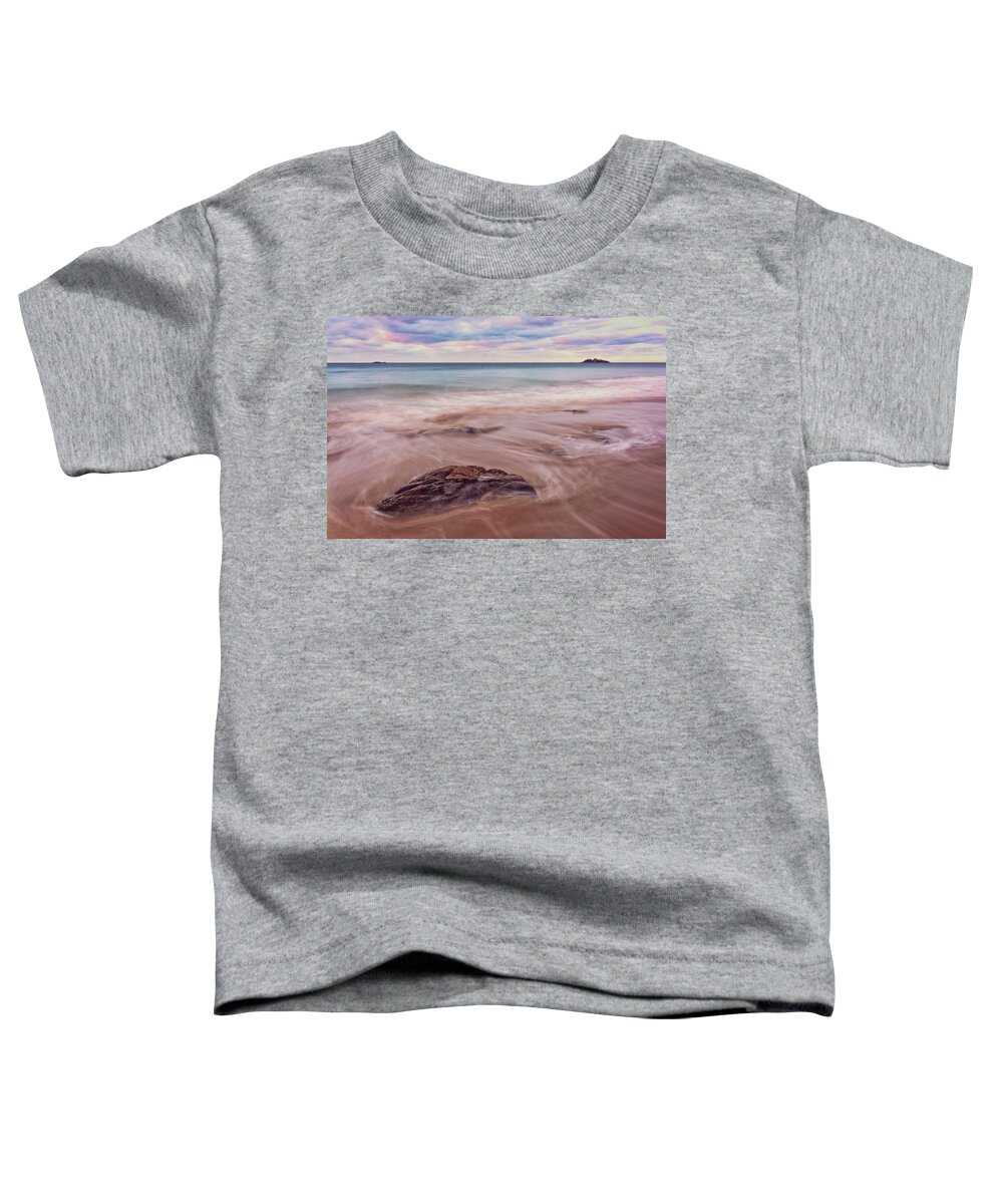 Singing Beach Toddler T-Shirt featuring the photograph Morning Pastels Singing Beach MA by Michael Hubley