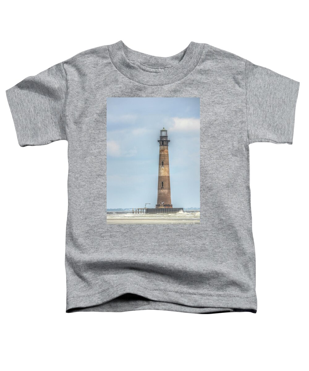 Morris Island Lighthouse Toddler T-Shirt featuring the photograph Morris Island Maritime Protection by Dale Powell