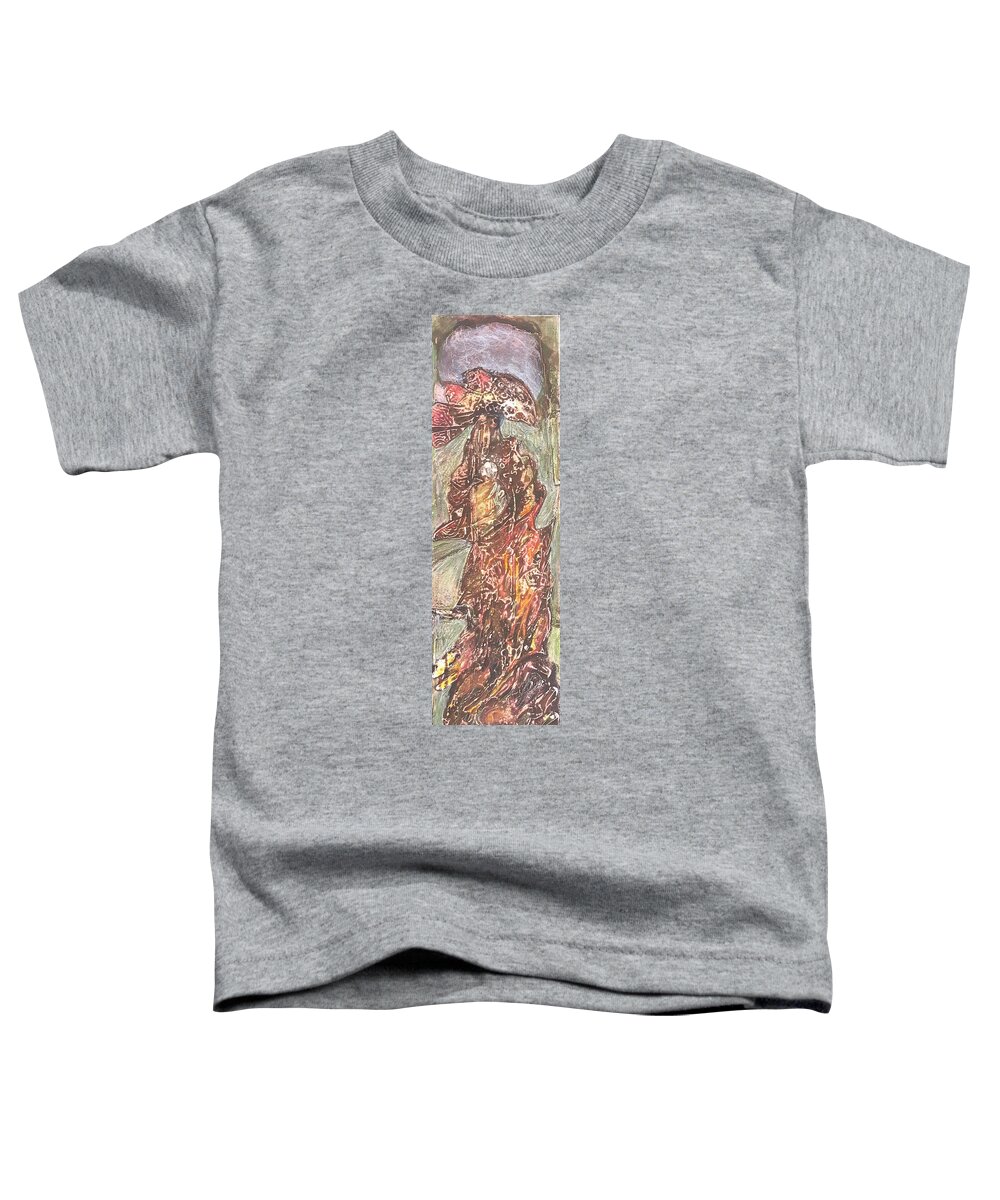 African Woman Toddler T-Shirt featuring the painting Mother And Child by Ilona Petzer