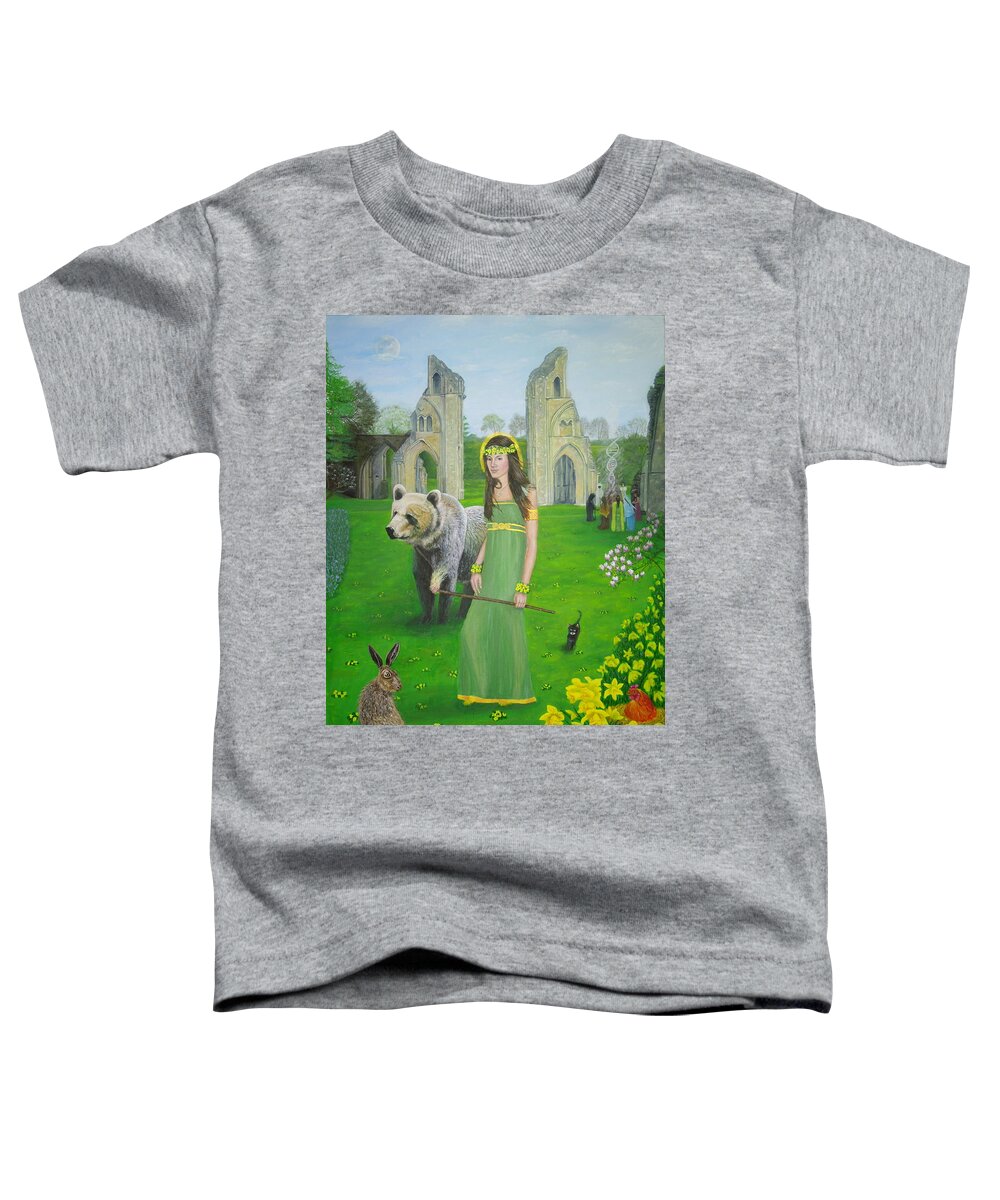 Fine Art Toddler T-Shirt featuring the painting Mother of Fire Goddess Artha - Spring Equinox by Shirley Wellstead