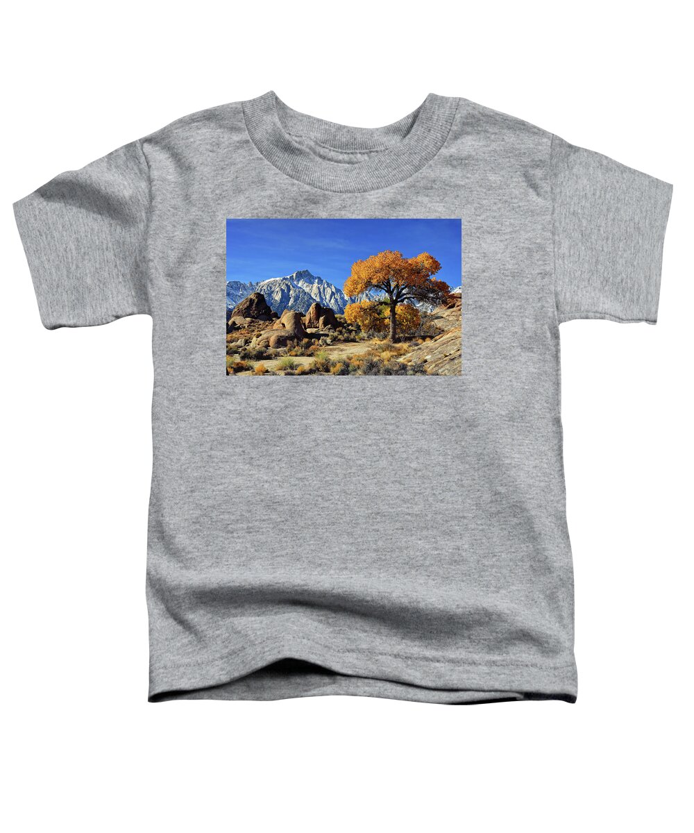 Whitney Toddler T-Shirt featuring the photograph Mount Whitney by Lawrence Knutsson