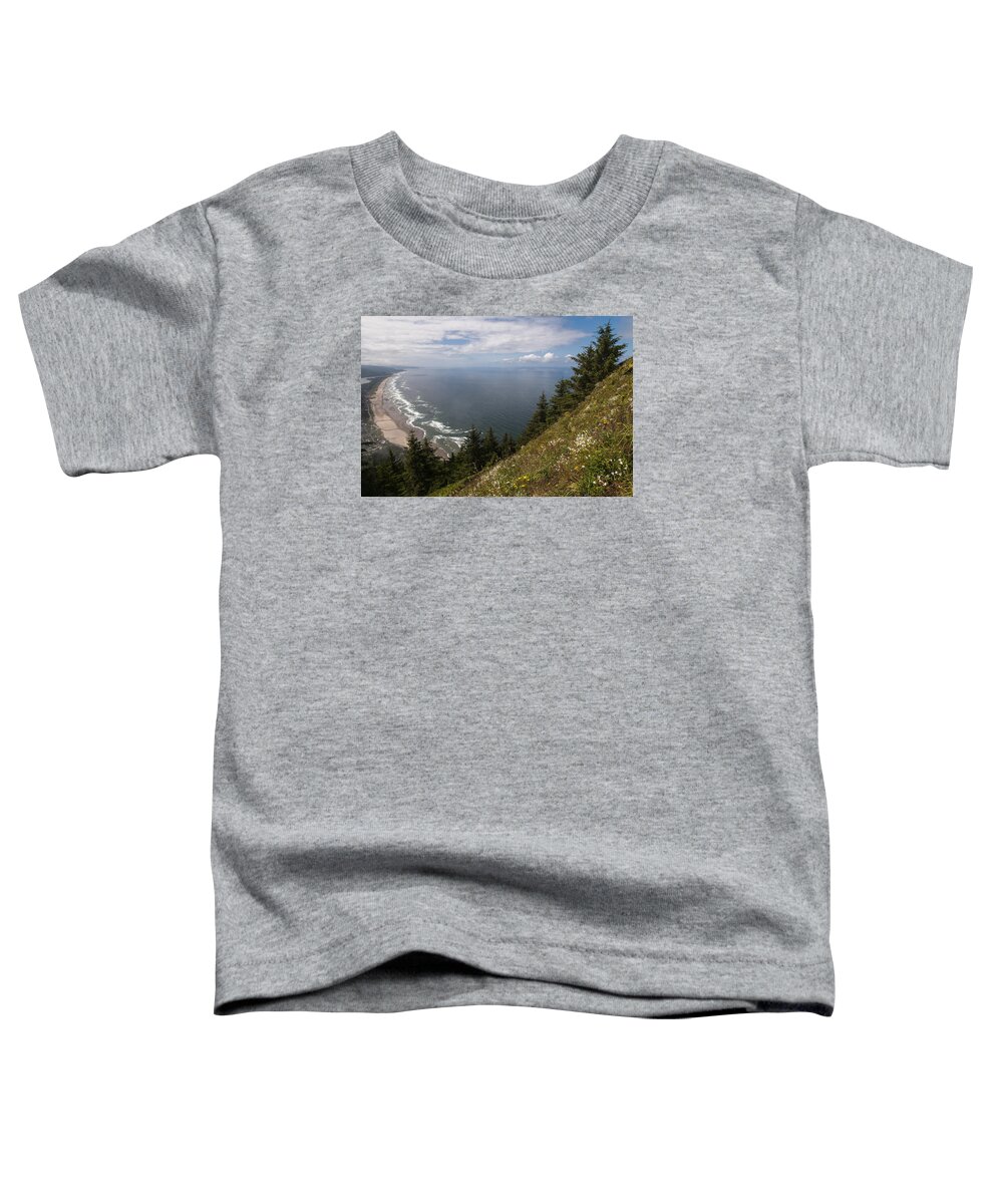 Coast Toddler T-Shirt featuring the photograph Mountain and Beach by Robert Potts