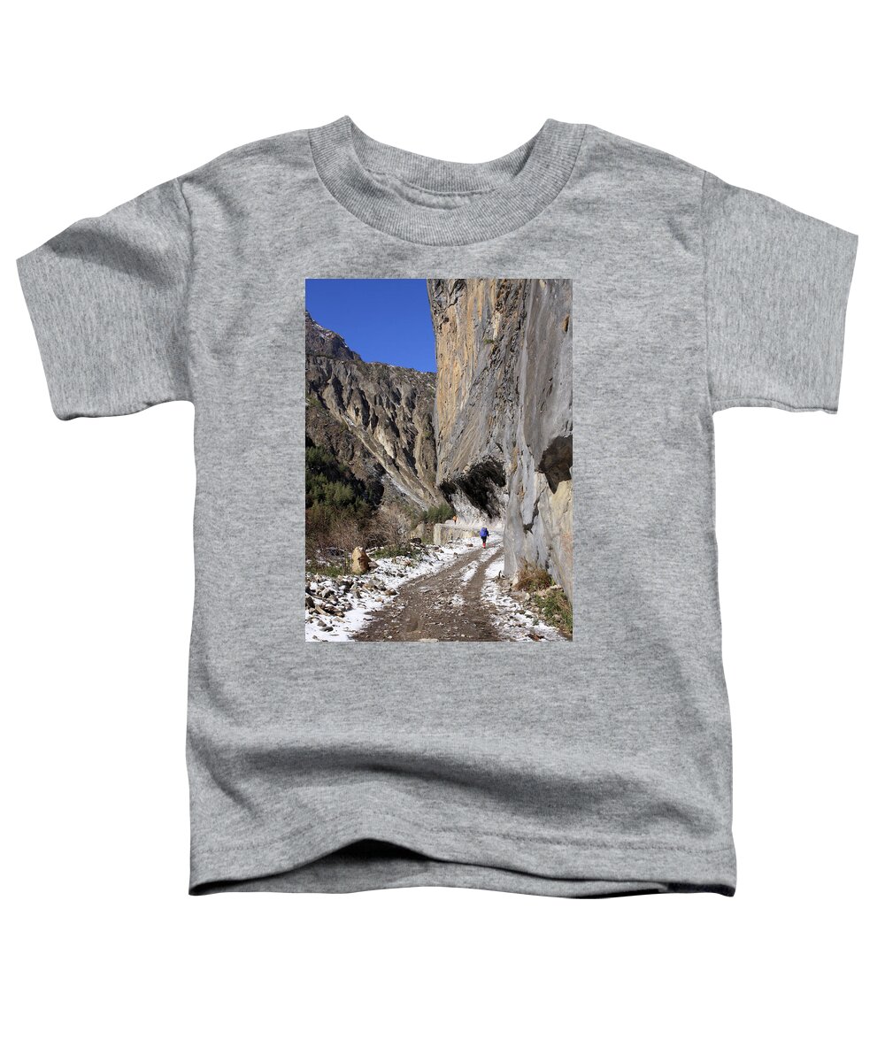 Nepal Toddler T-Shirt featuring the photograph Mountain Trail by Aidan Moran