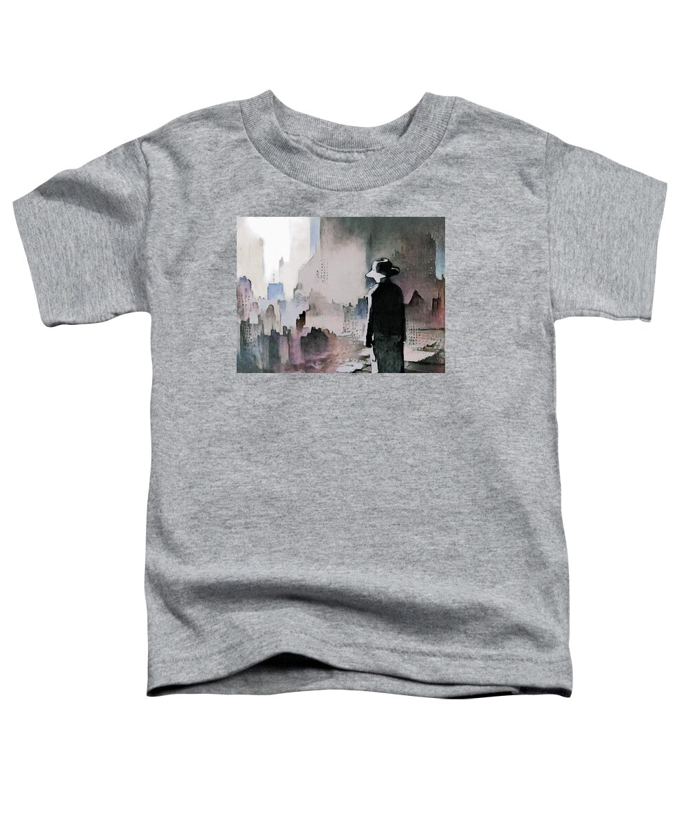 Mourning The American Dream Toddler T-Shirt featuring the digital art Mourning the American Dream by Susan Maxwell Schmidt