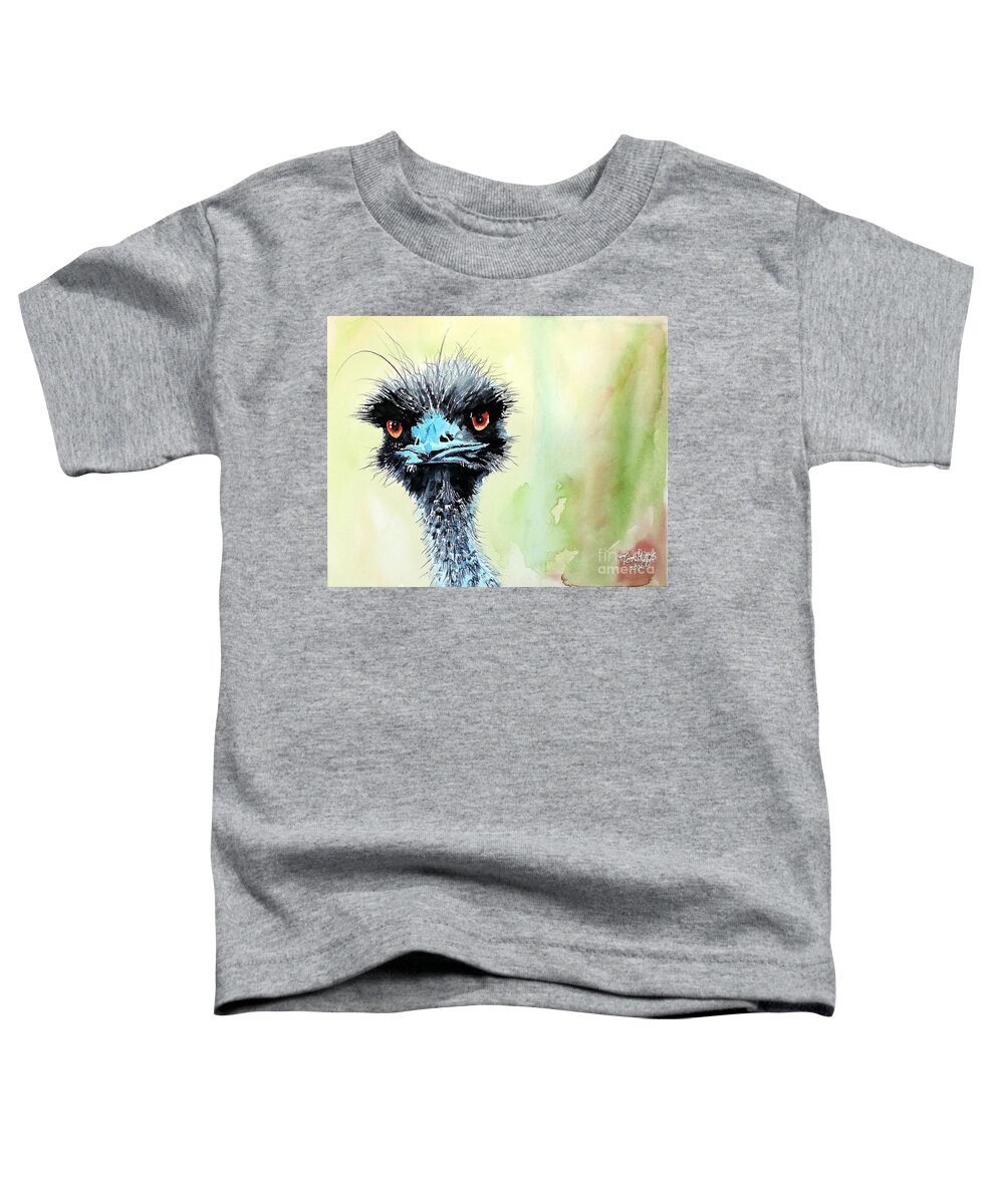 Grumpy Toddler T-Shirt featuring the painting Mr. Grumpy by Tom Riggs