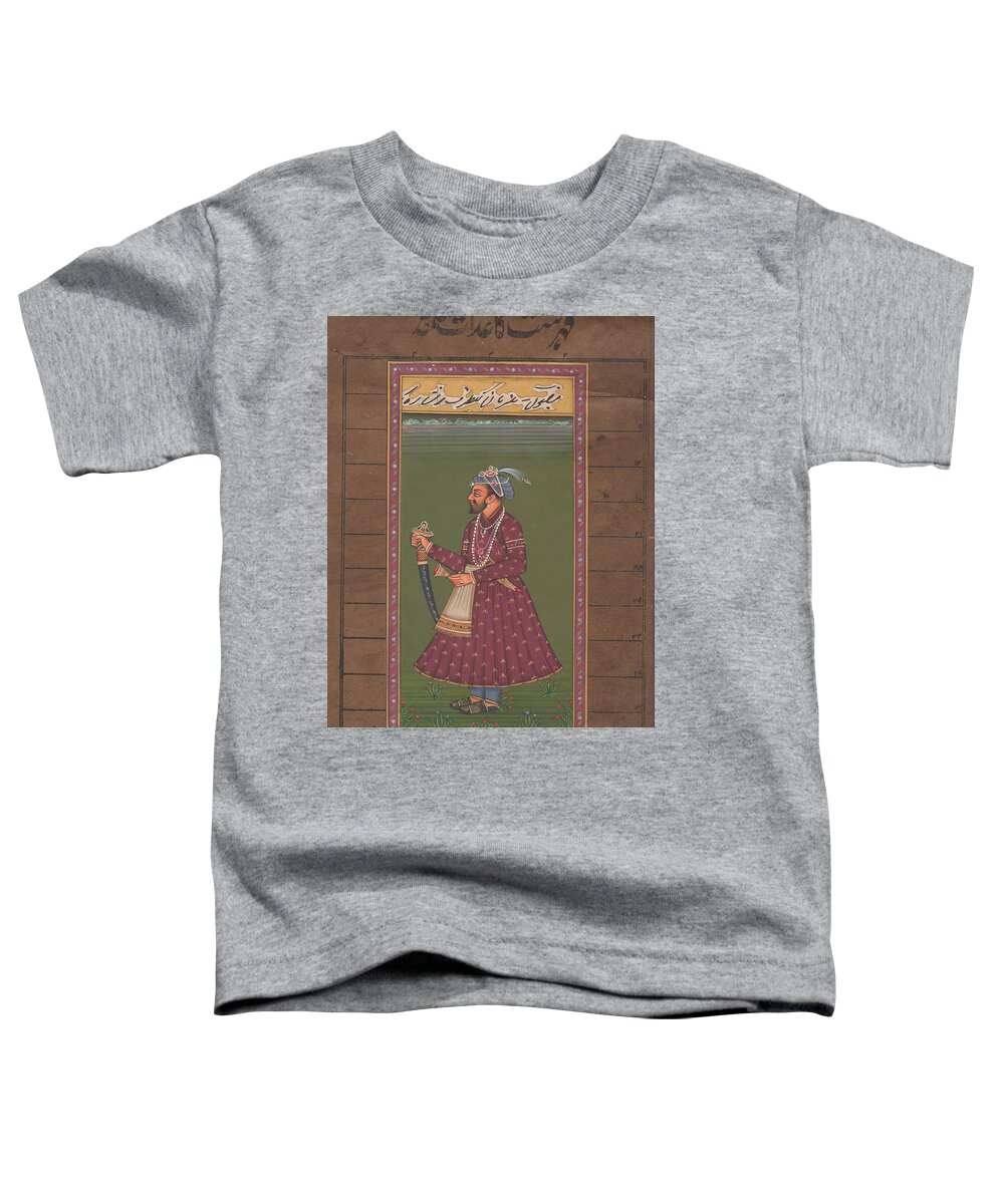 Mugal Emperor Toddler T-Shirt featuring the painting Mugal Emperor, Miniature painting India, Online Art Gallary. by B K Mitra