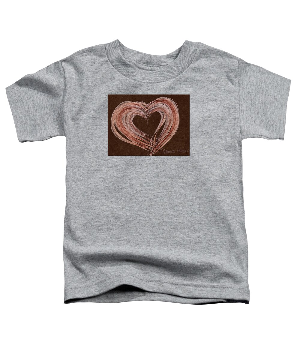 Hearts Toddler T-Shirt featuring the painting Multiple Myeloma Heart... by Marian Lonzetta