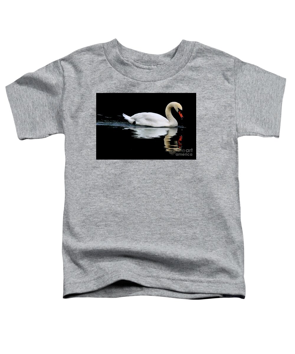 Swan Toddler T-Shirt featuring the photograph Mute Swan by Baggieoldboy