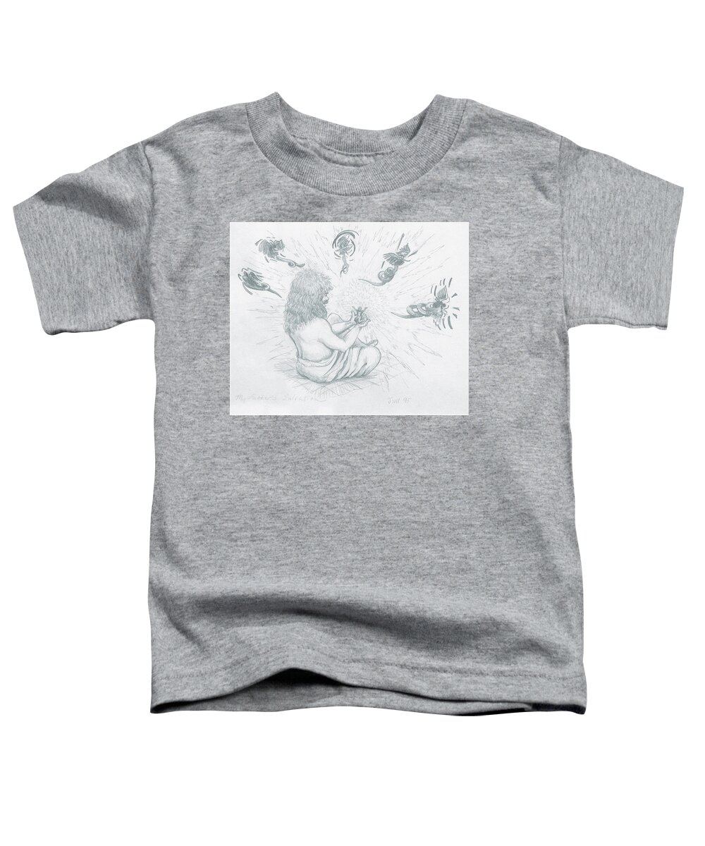 Christian Toddler T-Shirt featuring the drawing My Father's Salvation by Jeanette Jarmon