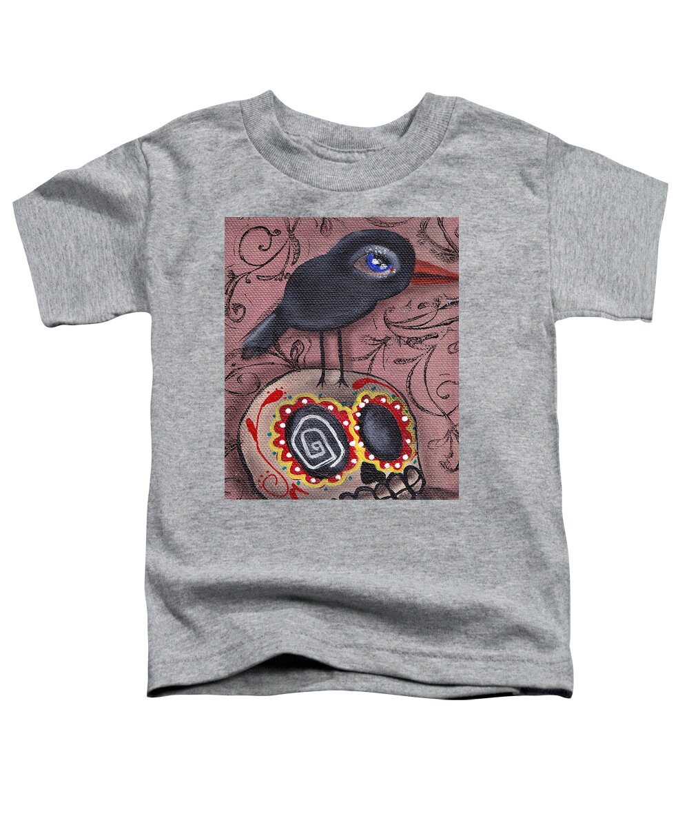 Day Of The Dead Toddler T-Shirt featuring the painting My Friend by Abril Andrade