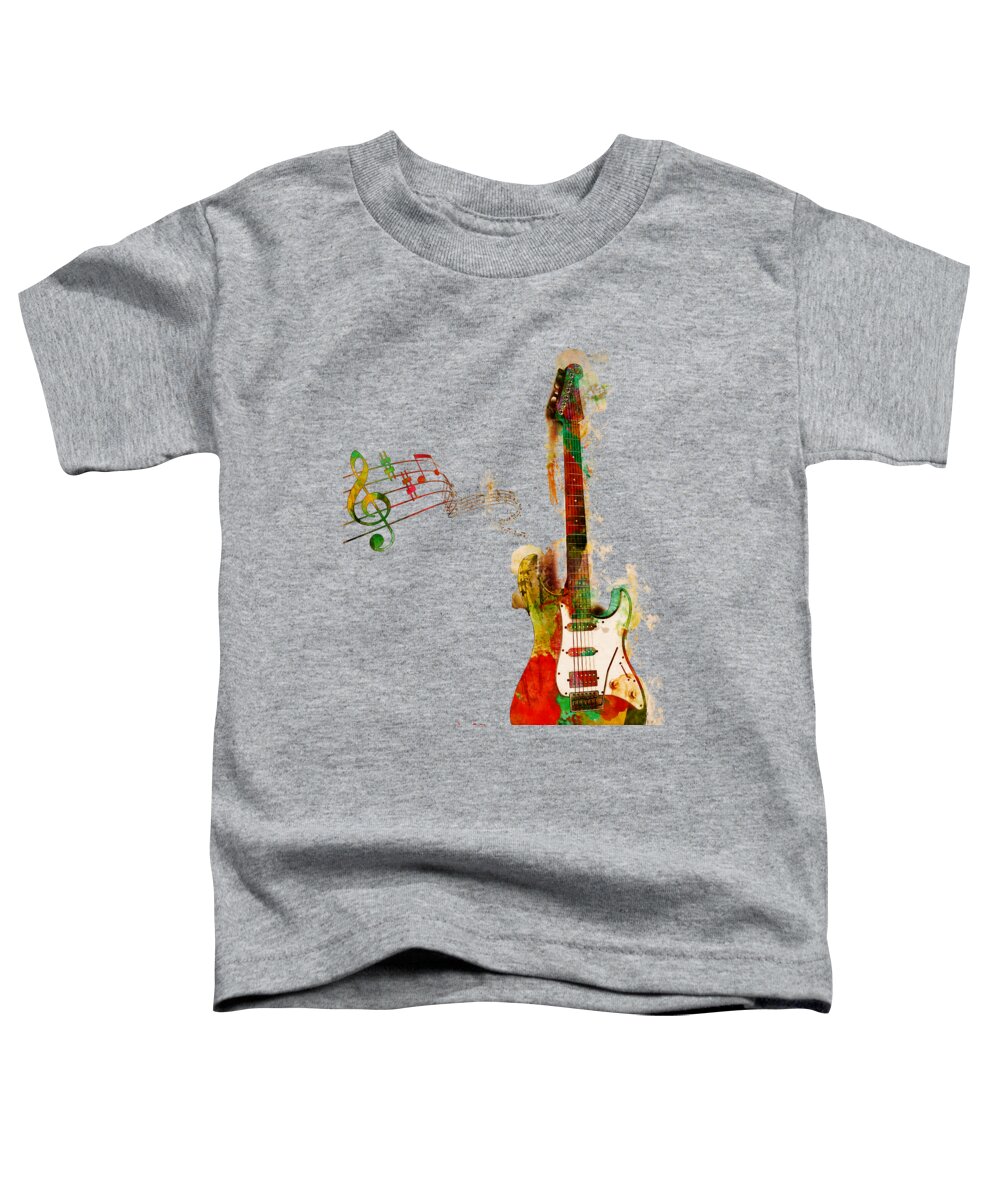 Guitar Toddler T-Shirt featuring the digital art My Guitar Can SING by Nikki Smith