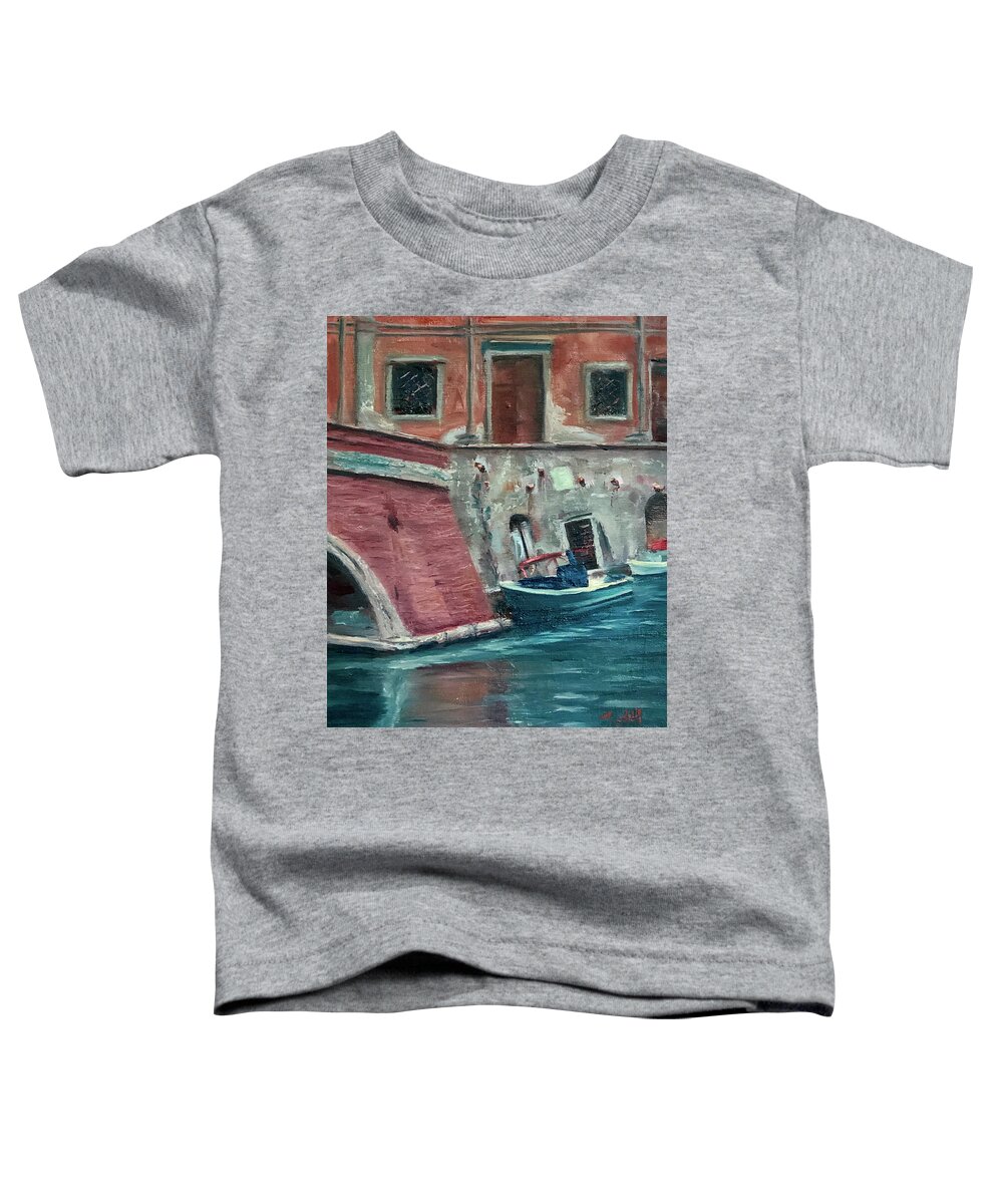 Livorno Toddler T-Shirt featuring the painting My Other Car by Laura Toth