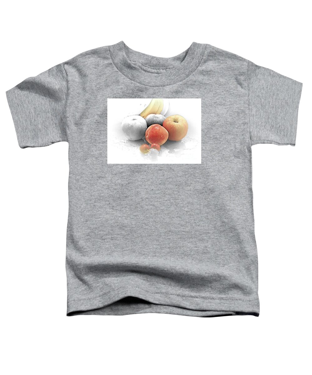 Fruit Toddler T-Shirt featuring the mixed media My Painting A Work In Process by Sherry Hallemeier