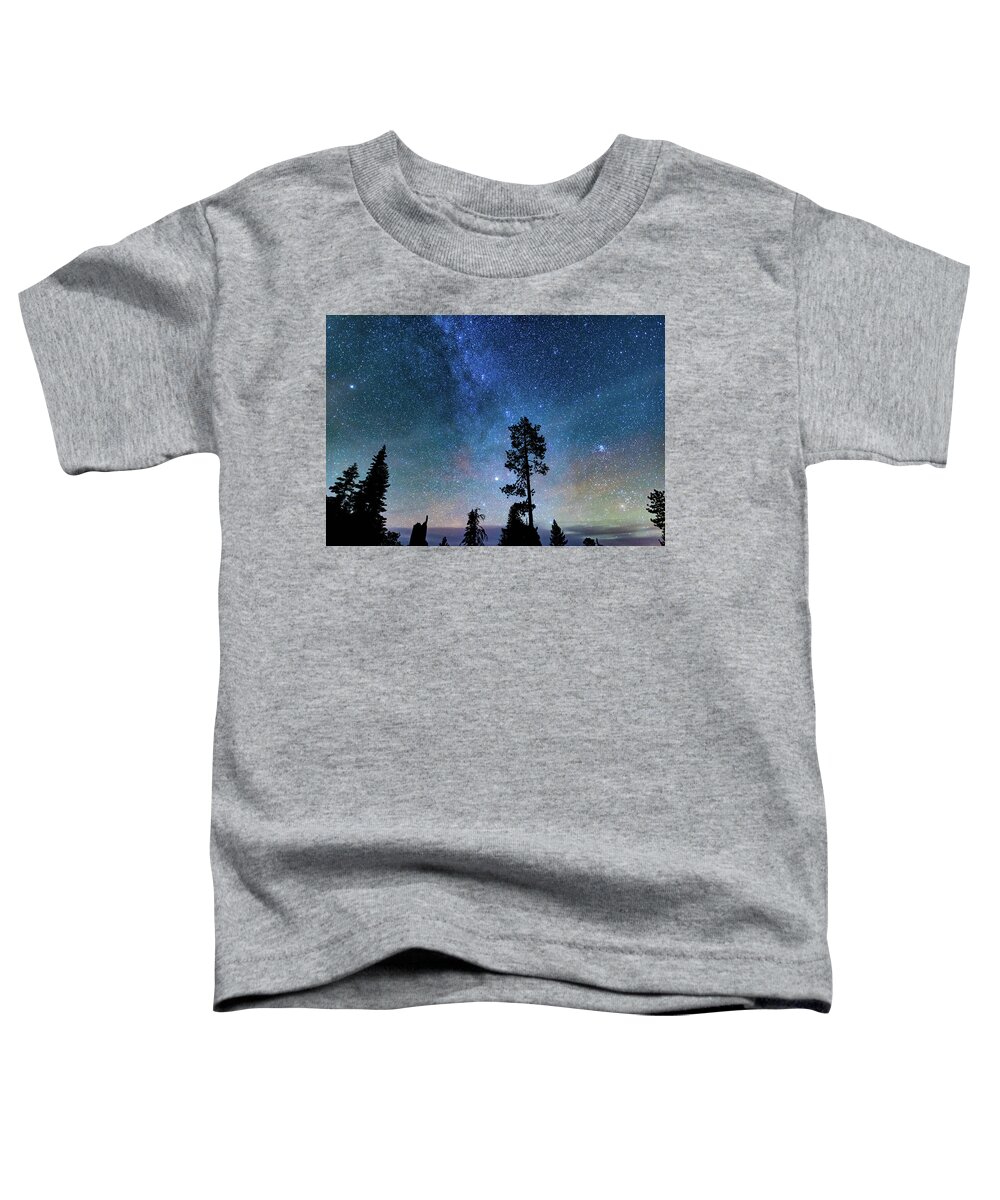 Scenery Toddler T-Shirt featuring the photograph Mysteries of the Galaxy by Jody Partin
