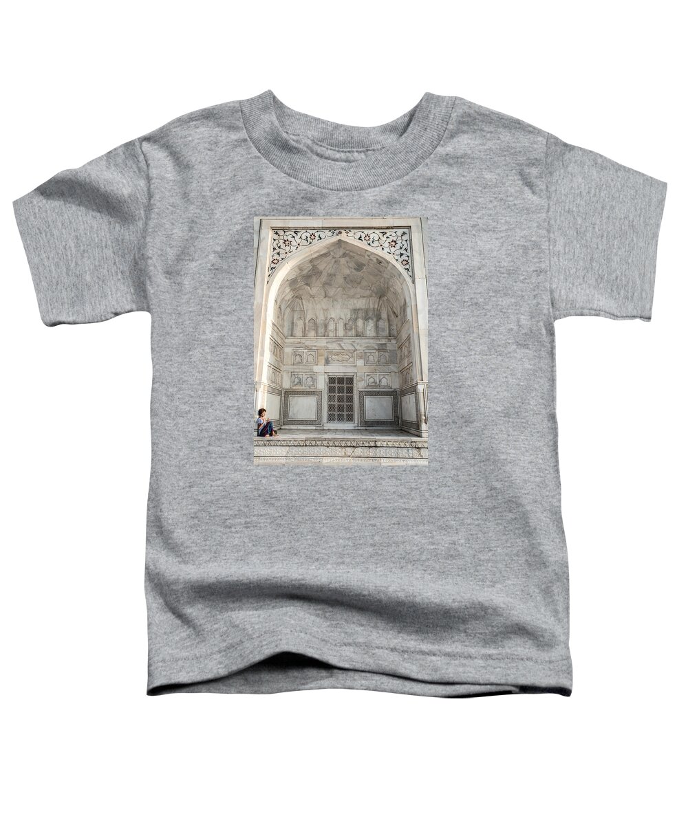 Agra Toddler T-Shirt featuring the photograph Namaste by Art Atkins