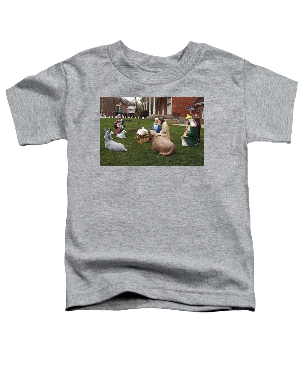 Nativity Toddler T-Shirt featuring the photograph Nativity scene by Karl Rose