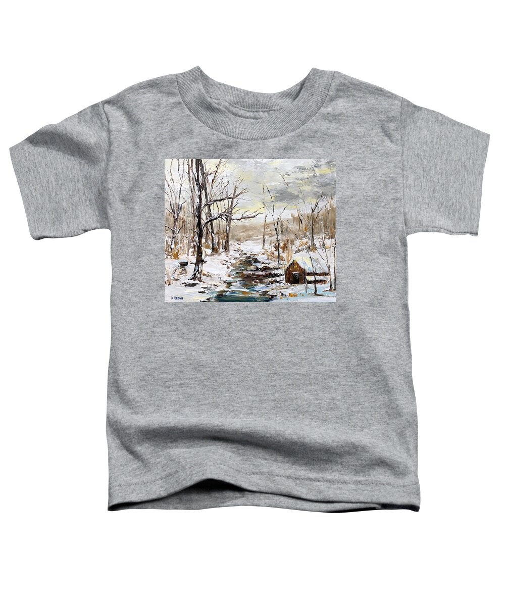  Toddler T-Shirt featuring the painting Natural Forest by Kevin Brown