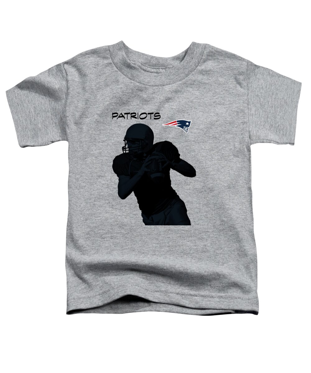 New England Toddler T-Shirt featuring the digital art New England Patriots Football by David Dehner