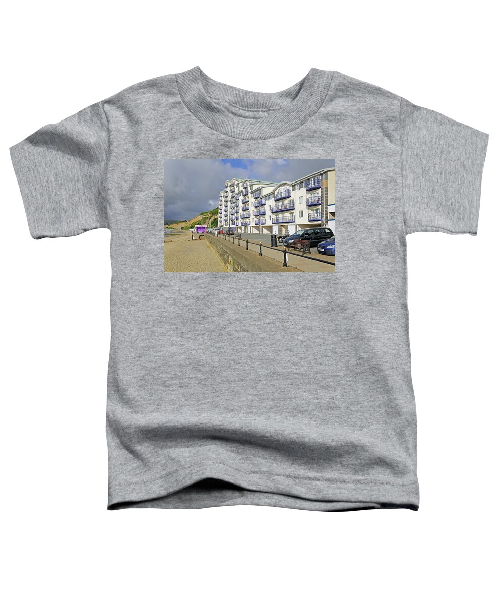 Europe Toddler T-Shirt featuring the photograph New Flats Overlooking Sandown Esplanade by Rod Johnson