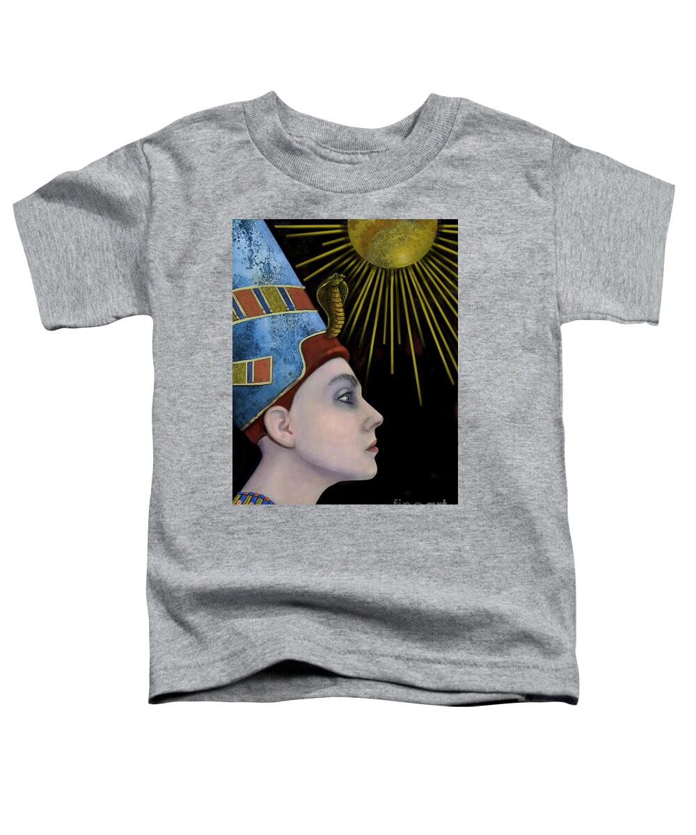 Nefertiti Toddler T-Shirt featuring the digital art New Nefertiti by Carol Jacobs