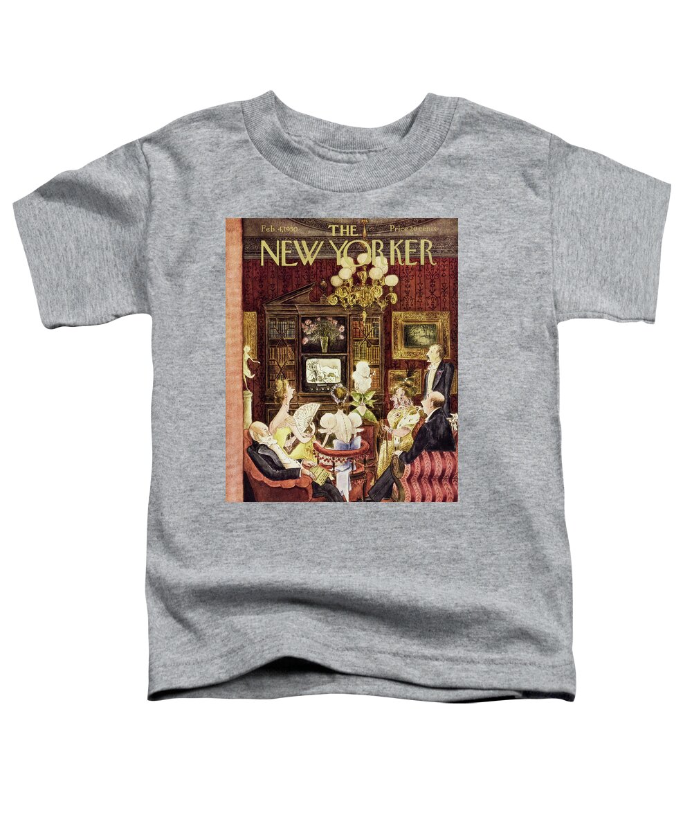 Aristocrats Toddler T-Shirt featuring the painting New Yorker February 4 1950 by Mary Petty