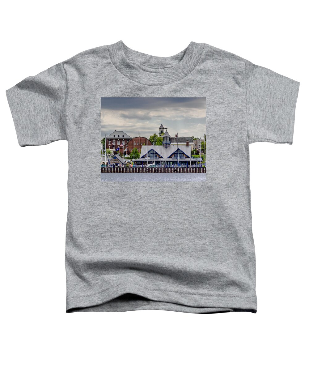 Boathouse Toddler T-Shirt featuring the photograph Newport Waterfront by Tim Kirchoff