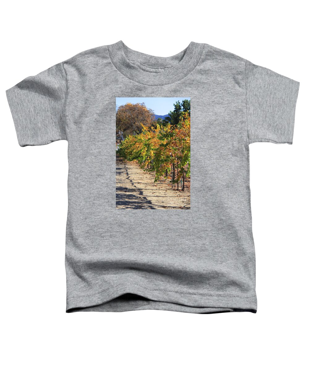 Wine Toddler T-Shirt featuring the photograph November in Wine Country by Suzanne Oesterling