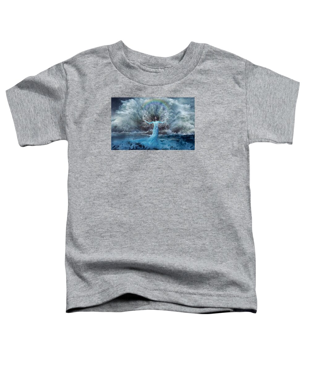 Nymph Of Water Toddler T-Shirt featuring the digital art Nymph of the Water by Lilia S