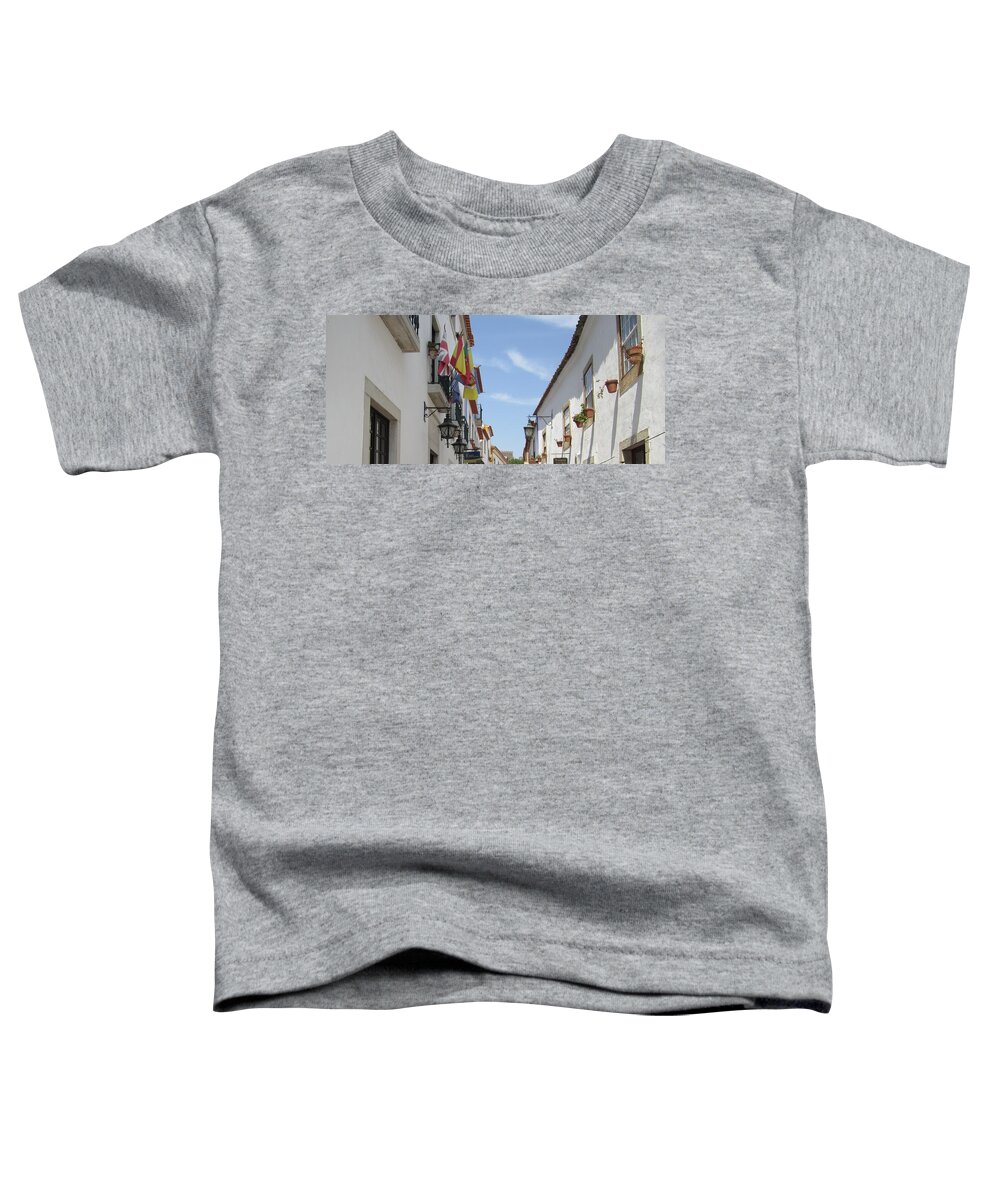 Obidos Toddler T-Shirt featuring the photograph Obidos Street IV Portugal by John Shiron
