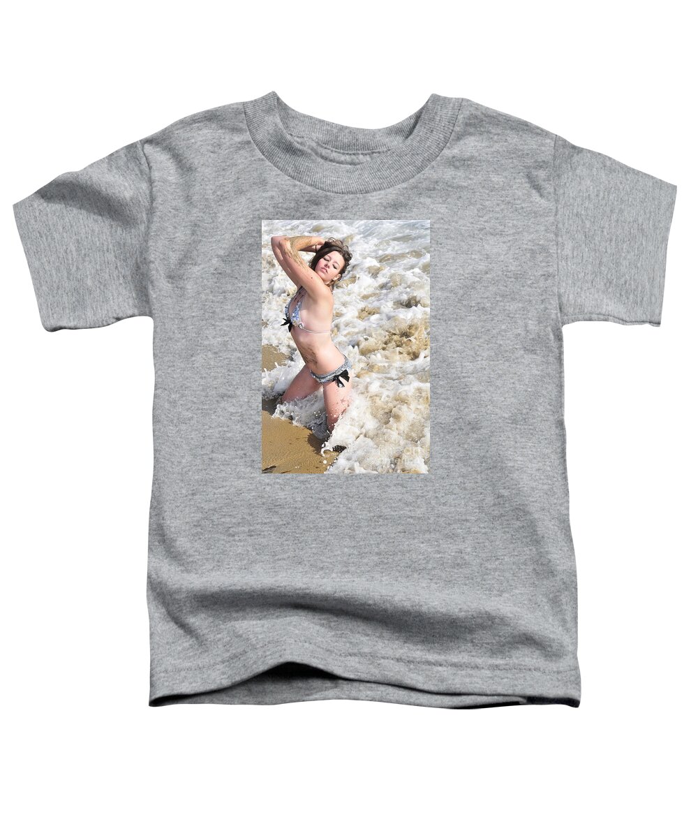Girl Toddler T-Shirt featuring the photograph Ocean Waves by Robert WK Clark