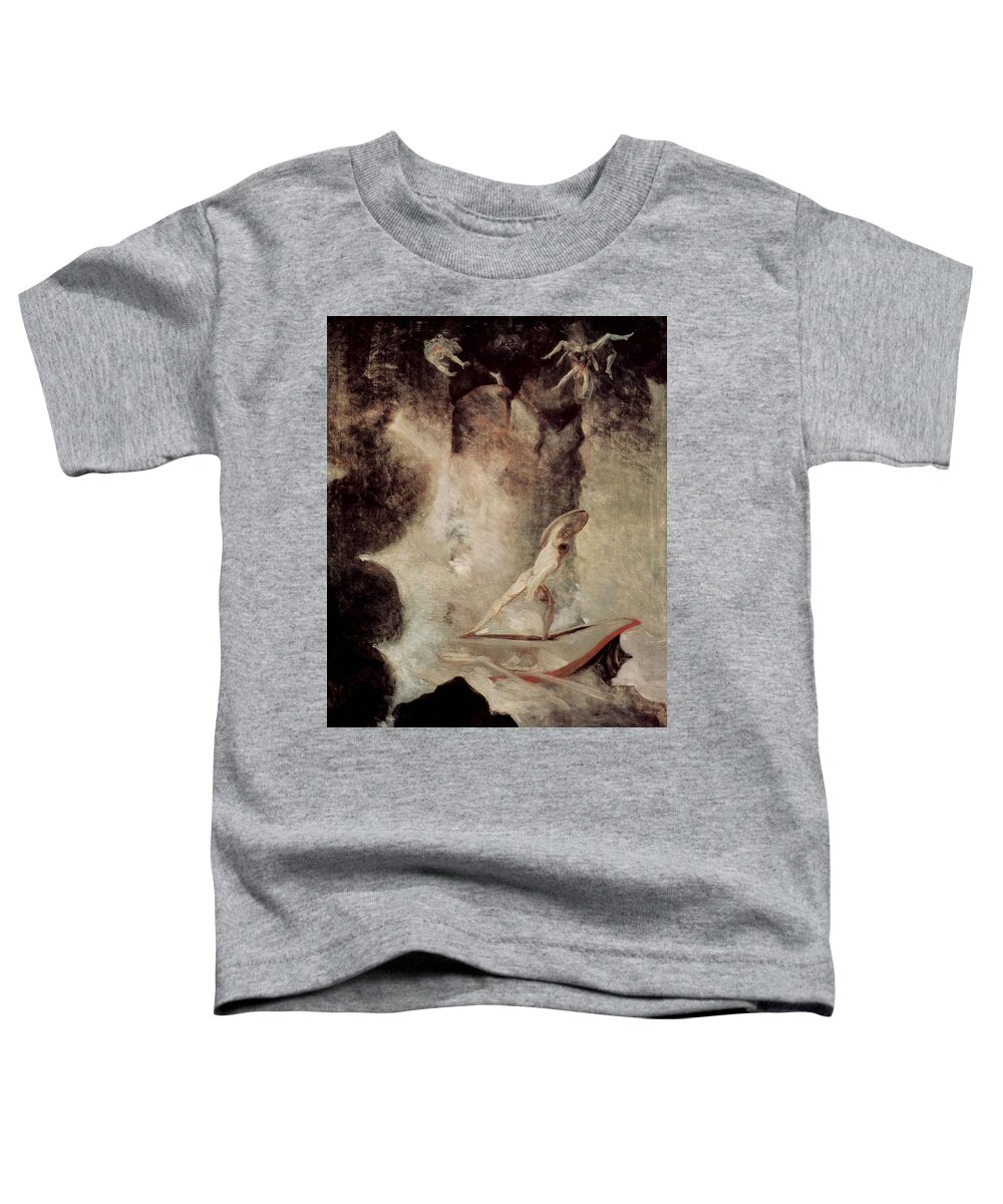 Odysseus In Front Of Scylla Toddler T-Shirt featuring the painting Odysseus in front of Scylla by Henry Fuseli