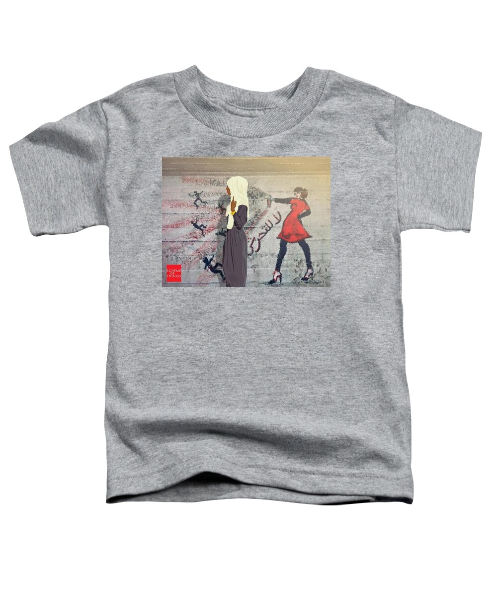 Urban Toddler T-Shirt featuring the digital art Off the Wall by Scheme Of Things Graphics
