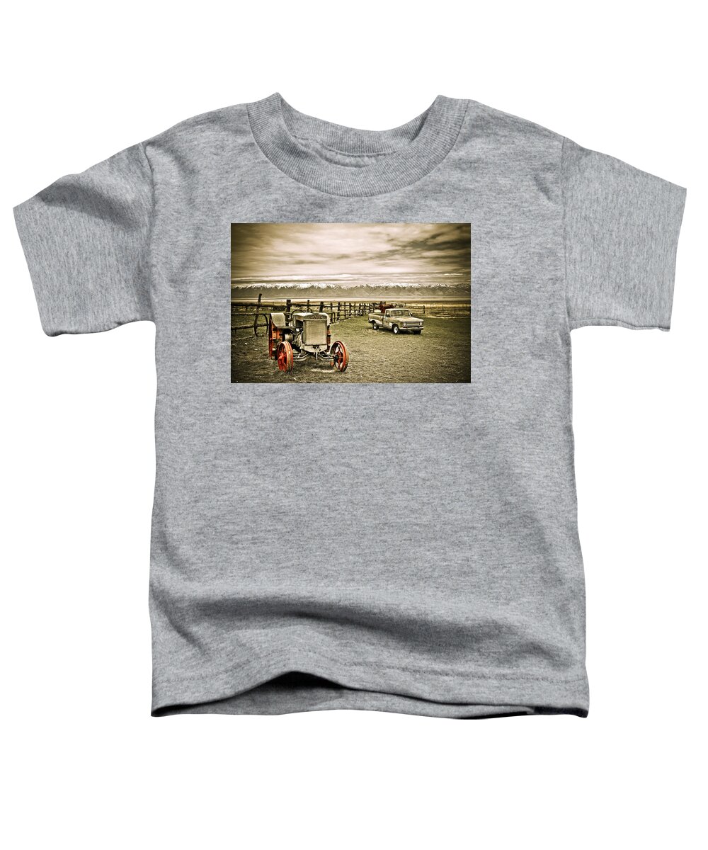 Utah Toddler T-Shirt featuring the photograph Old Case Tractor by Marilyn Hunt