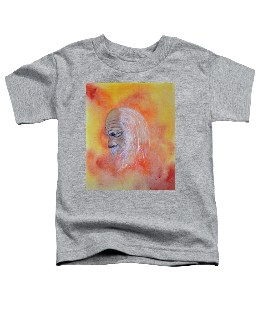 Aging Toddler T-Shirt featuring the painting Old Man by Evi Green