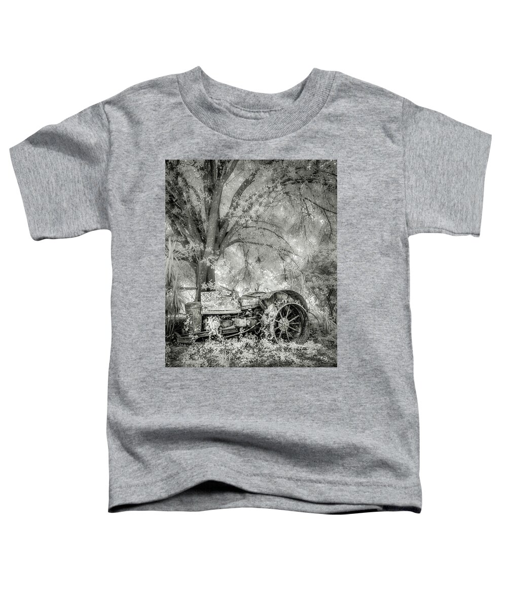 Infrared Toddler T-Shirt featuring the photograph Old Tractor by Steve Zimic